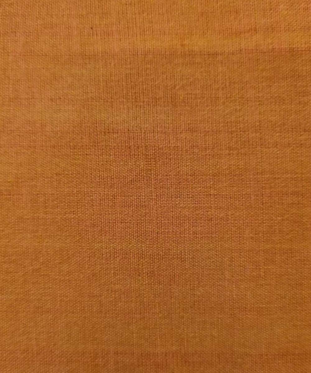 Rust handwoven cotton assam fabric