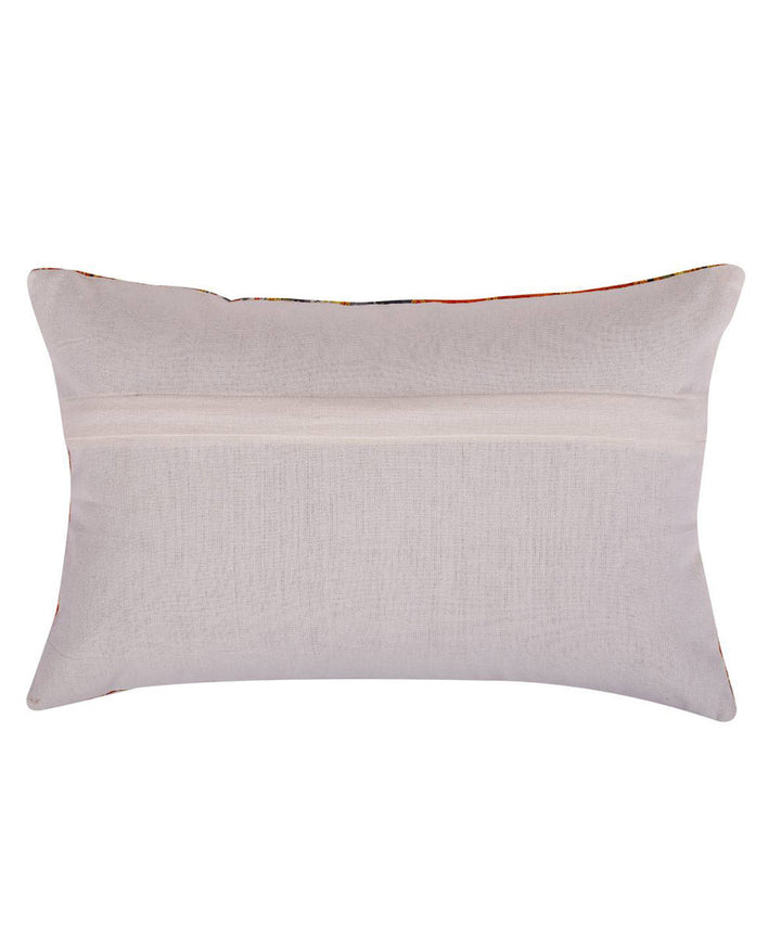 Orange hand embroidery cotton cushion cover