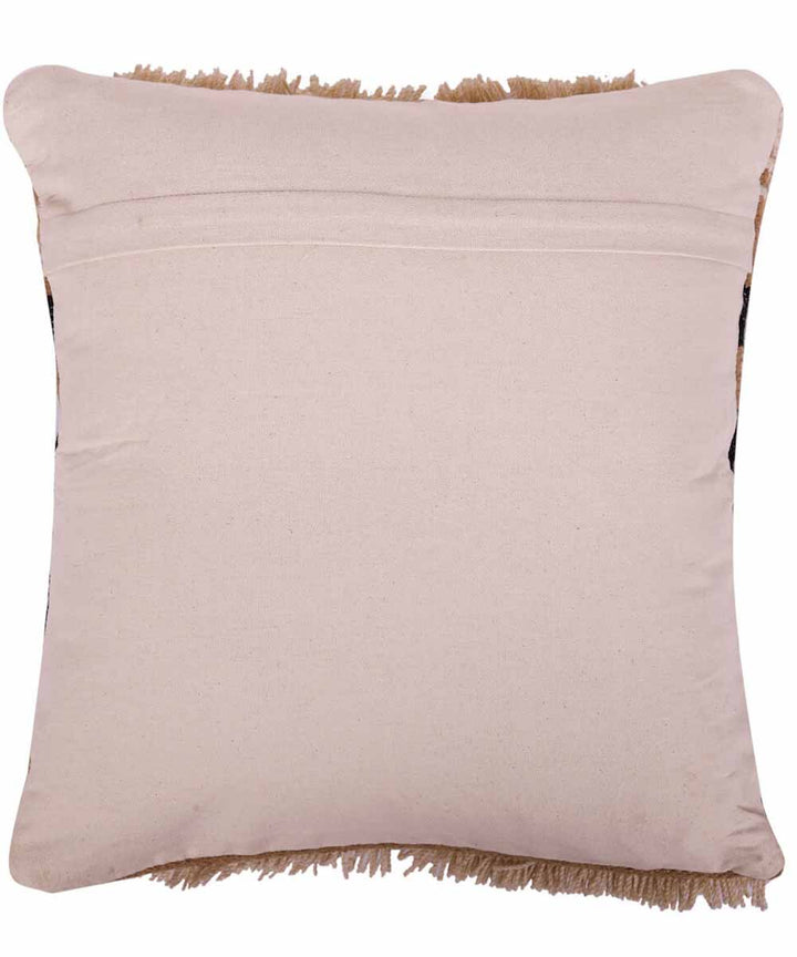Brown handwoven boho cotton cushion cover