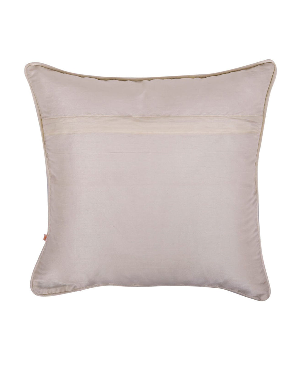 Sea blue hand embroidery cotton silk cushion cover