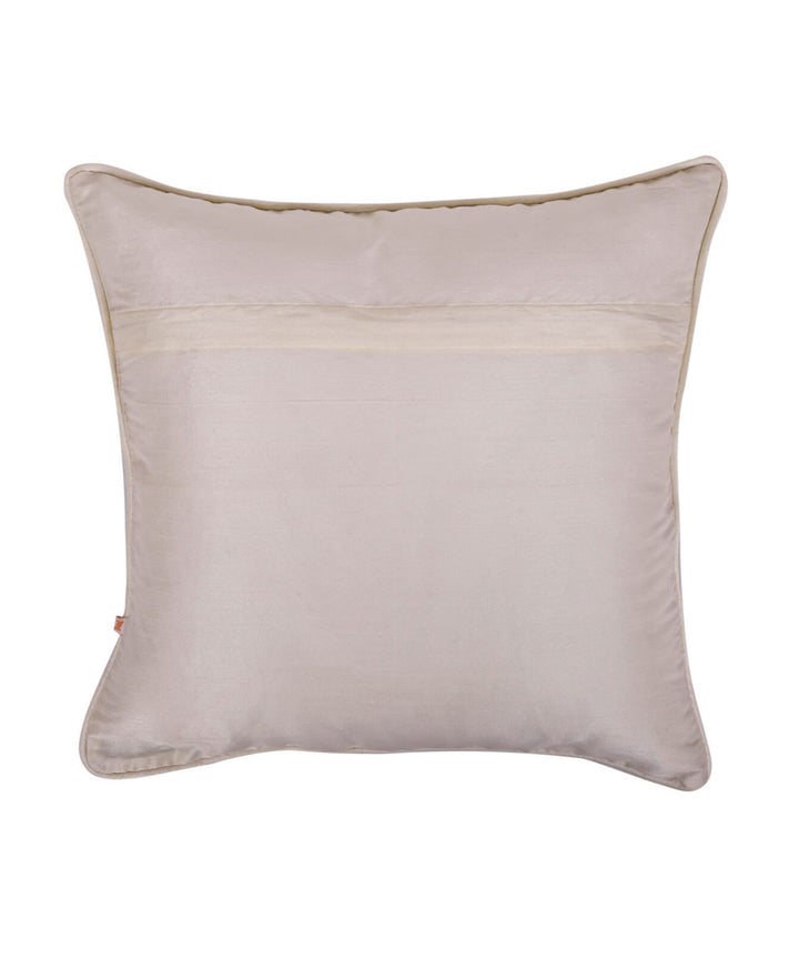 Sea blue hand embroidery cotton silk cushion cover