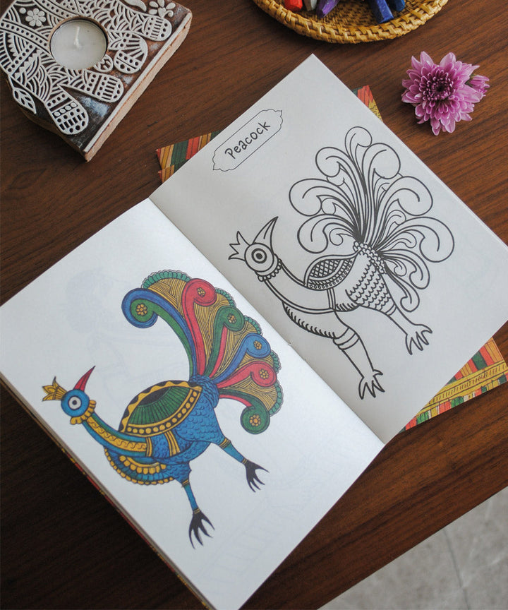 Handcrafted gond art coloring book