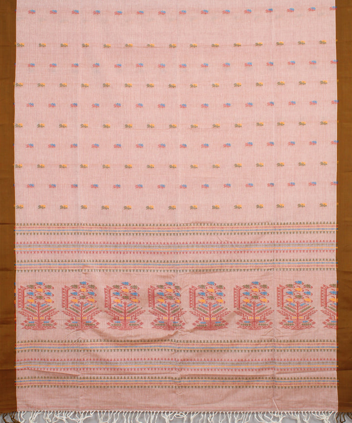 Sand mercerised cotton handloom bengal saree
