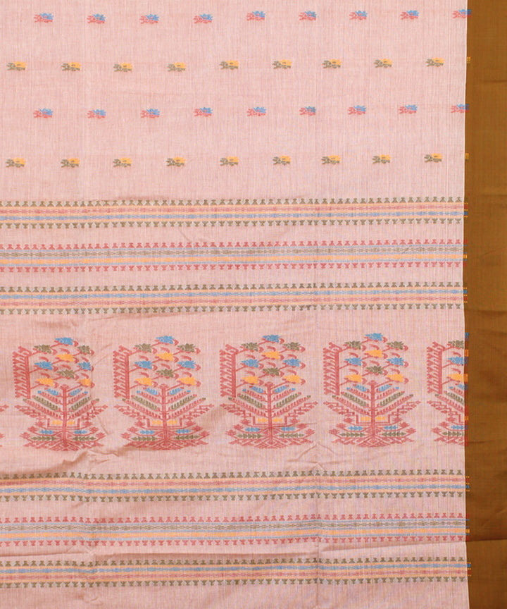 Sand mercerised cotton handloom bengal saree