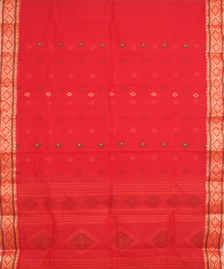 Red cotton bengal handloom tangail saree