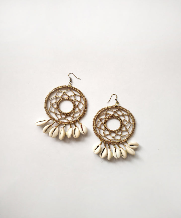 Crochet shell handcrafted earring
