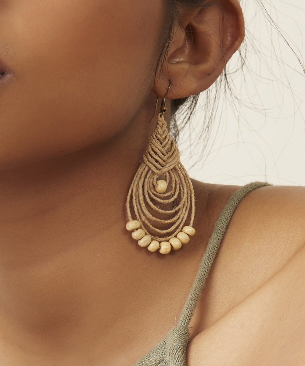 Green - Zareen Jute Fabart Handmade Earrings