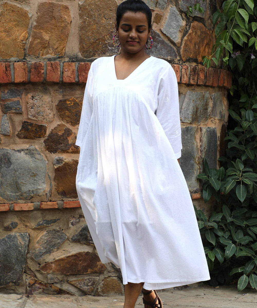 White chikankari dress hotsell