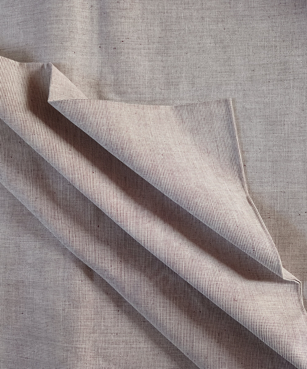 2.5m cream pink checks handspun handloom cotton kurta material