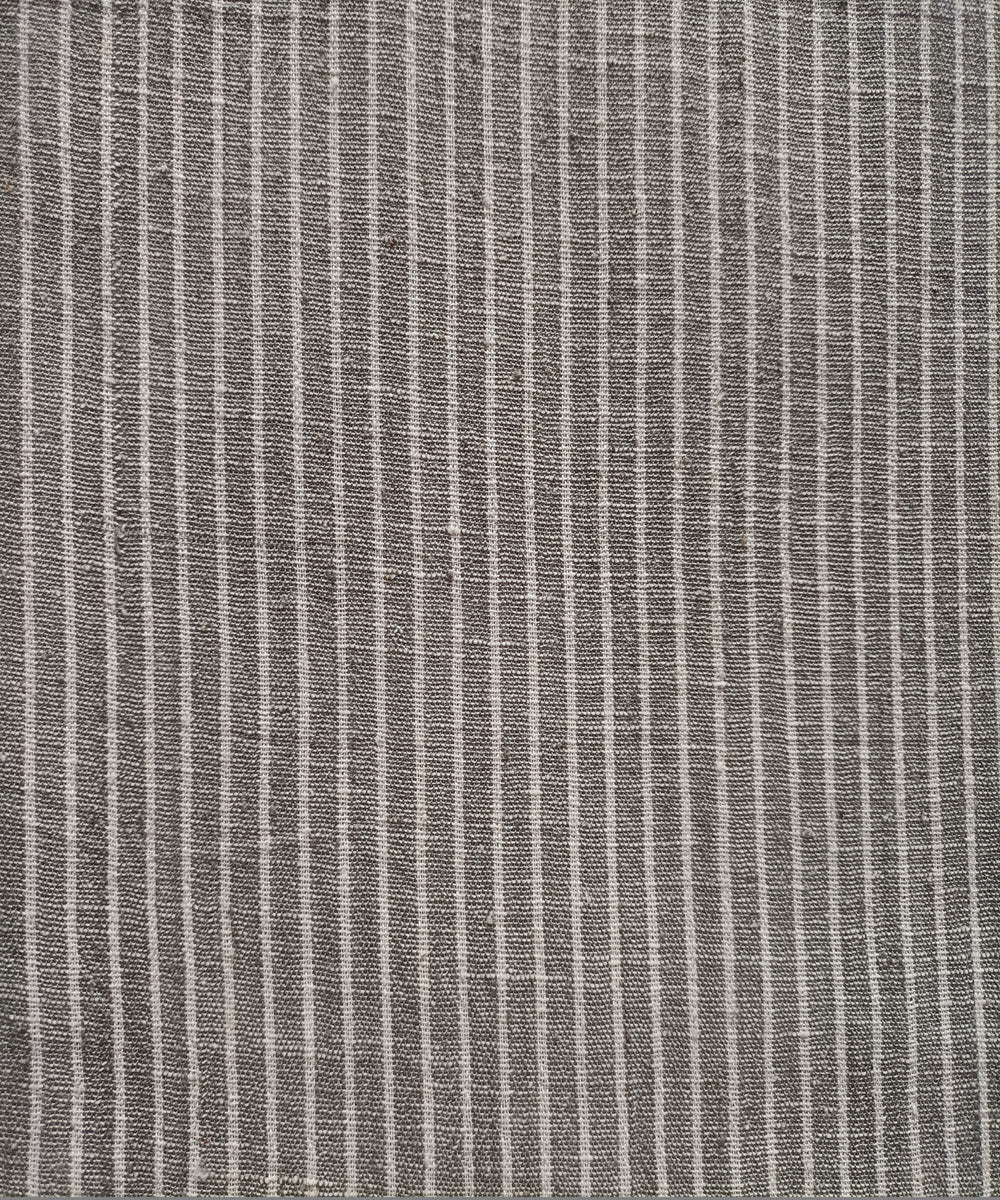 2.5m laurel green cream handspun handloom stripe cotton kurta material