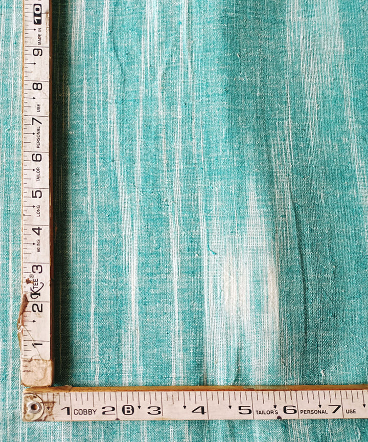2.5m mint white handspun handwoven yarn dyed cotton kurta material