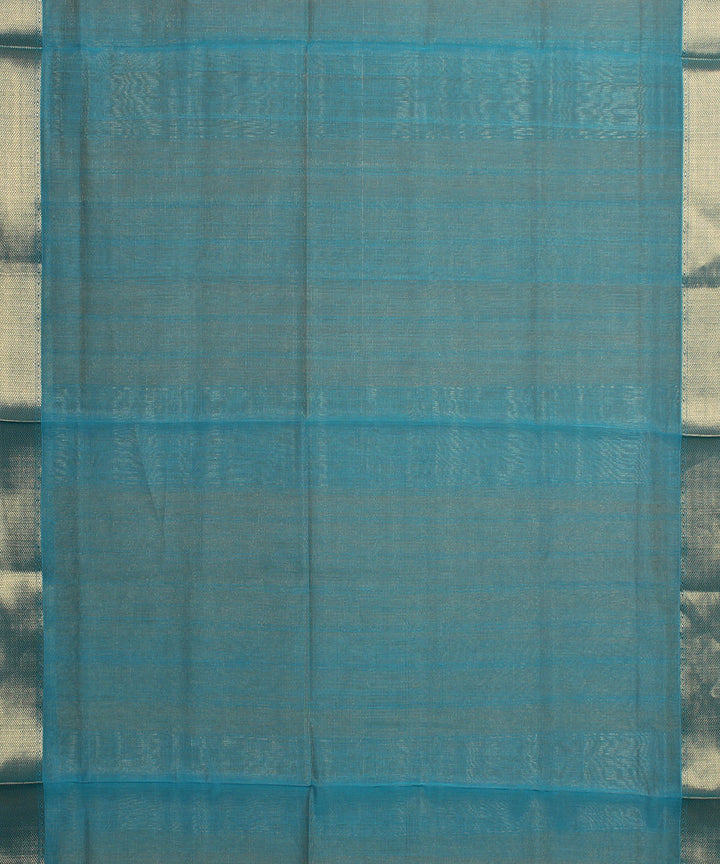 Beige green handloom cotton silk maheshwari saree