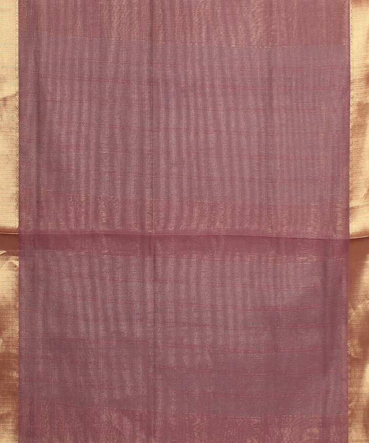 Sky blue violet maheshwari handloom cotton silk saree