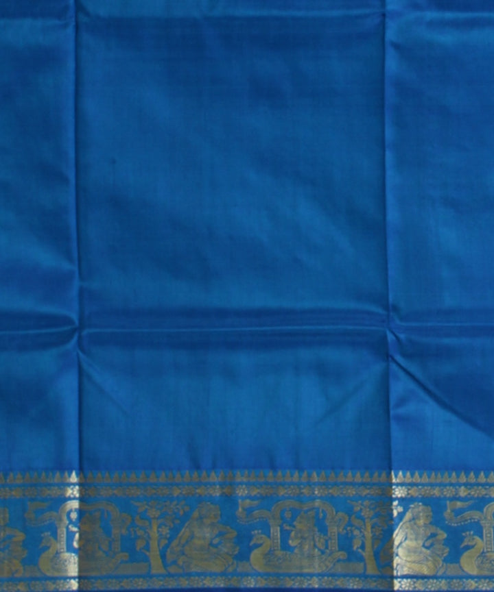 Sky blue handwoven baluchari silk saree