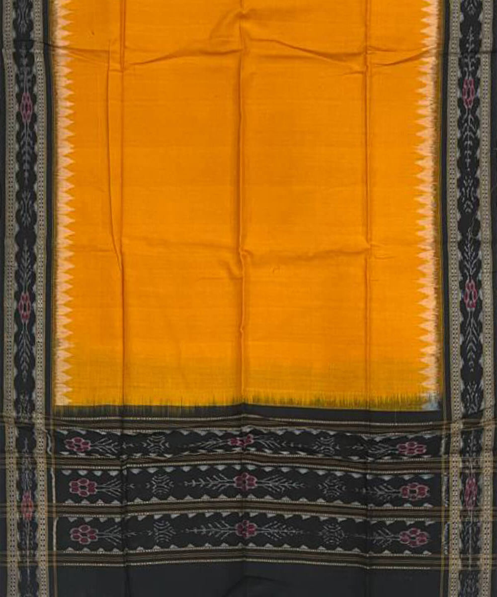 3pc Green yellow handloom cotton double ikat sambalpuri dress material