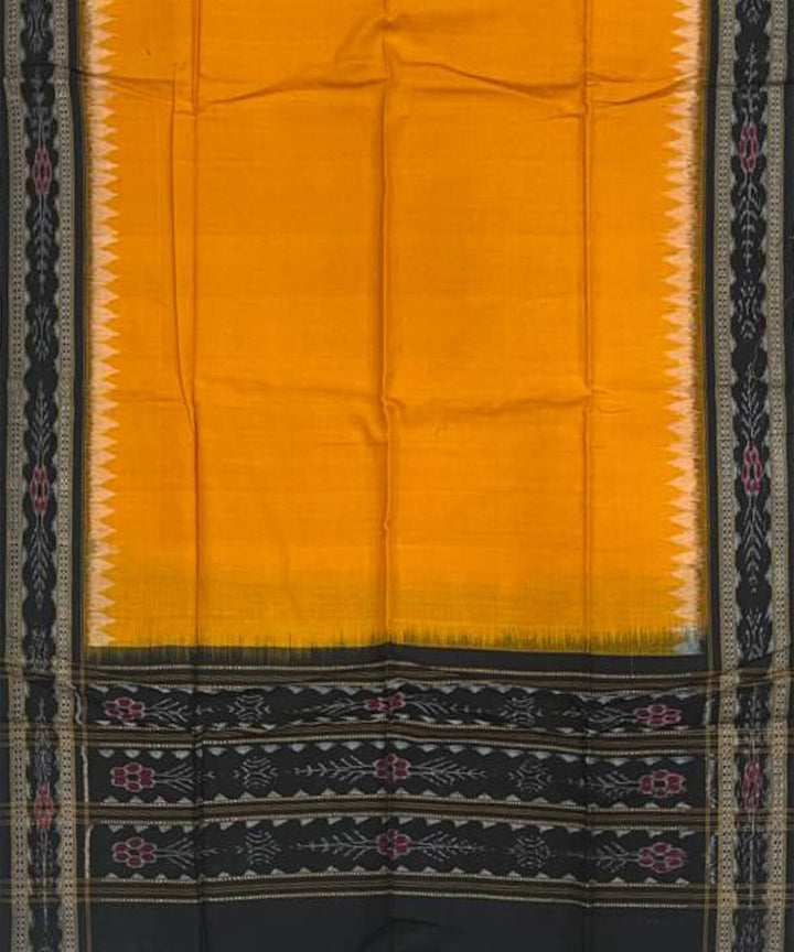 3pc Green yellow handloom cotton double ikat sambalpuri dress material
