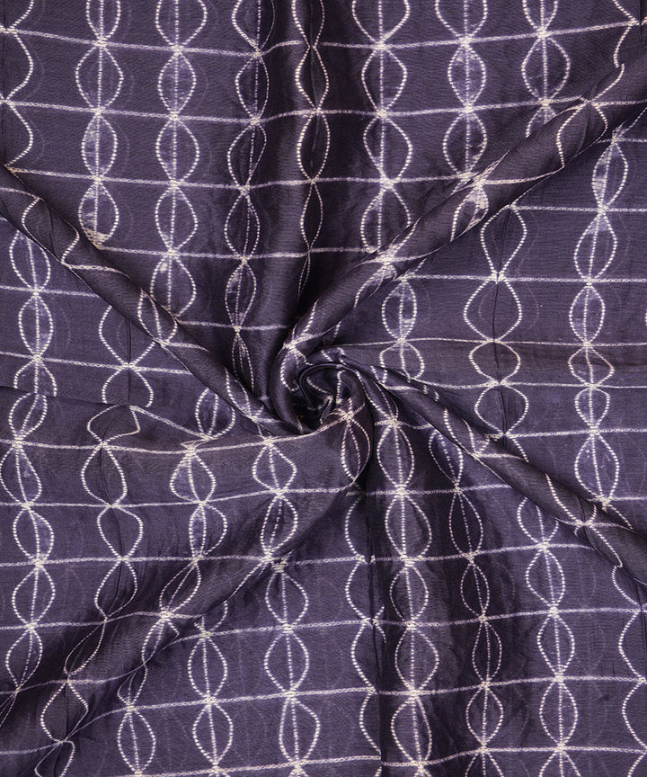 2.5m Navy Blue handcrafted cotton silk shibori kurta material