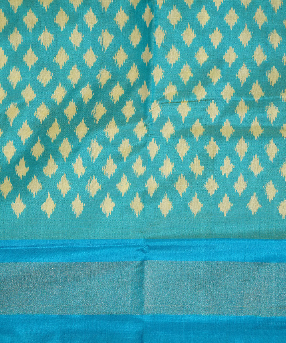 Sky blue silk handwoven pochampally saree
