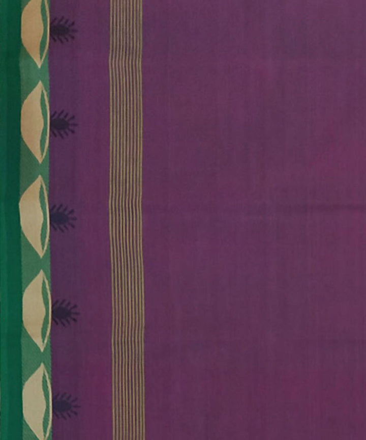 Lavender purple handwoven tamil nadu cotton saree