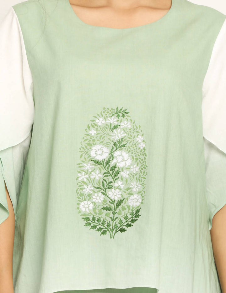 Pastel Green Handwoven Cotton Kurta Dress