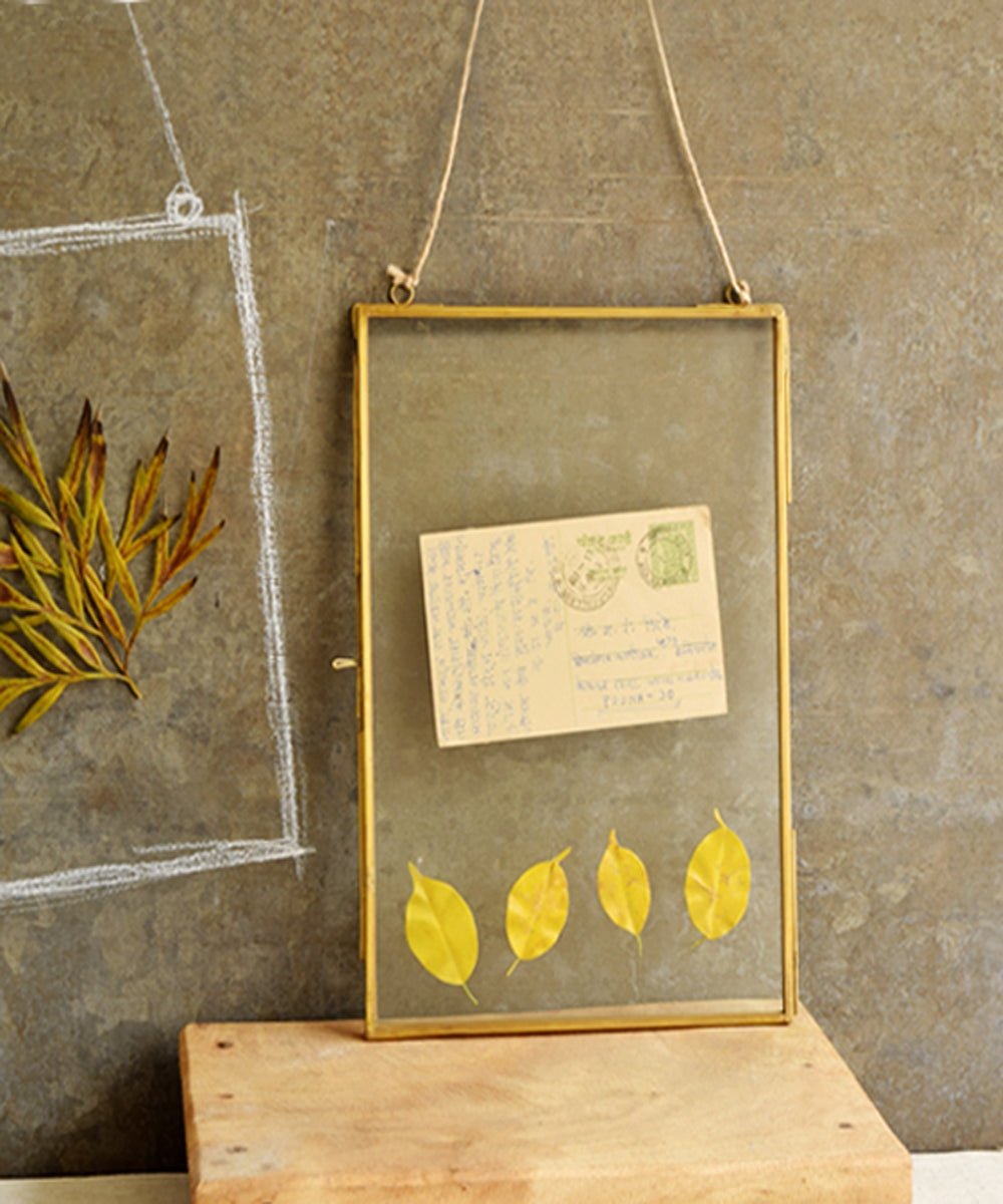 Handmade brass and glass monotone photoframe