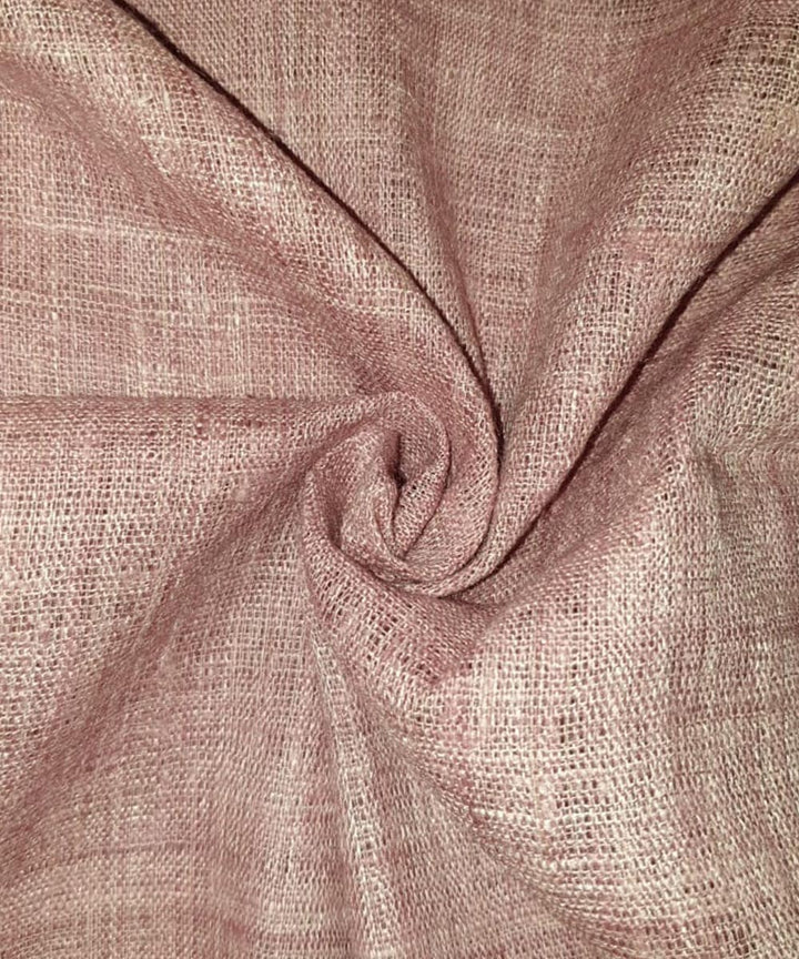 Mauve natural dye handwoven eri silk assam fabric