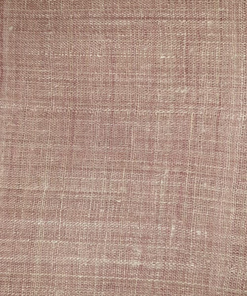 Mauve natural dye handwoven eri silk assam fabric