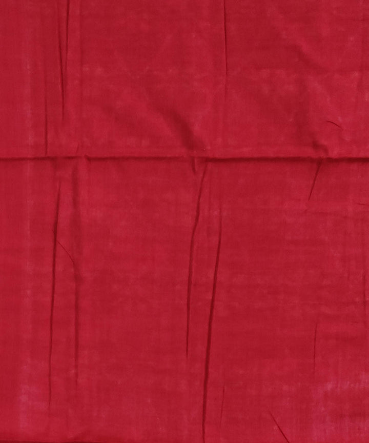 Multicolor red handwoven cotton sambalpuri saree
