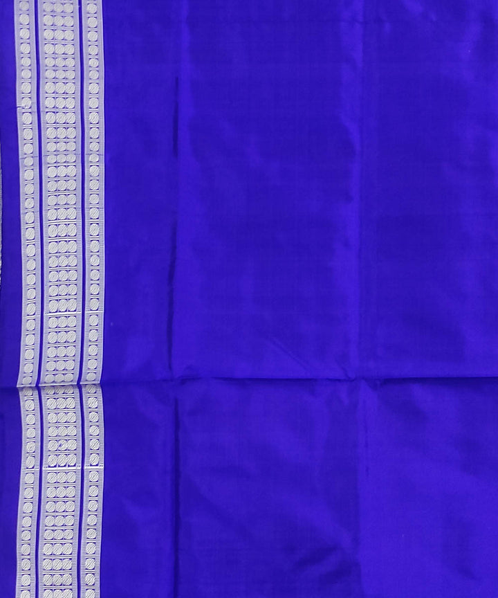 Pink blue handwoven silk bomkai saree