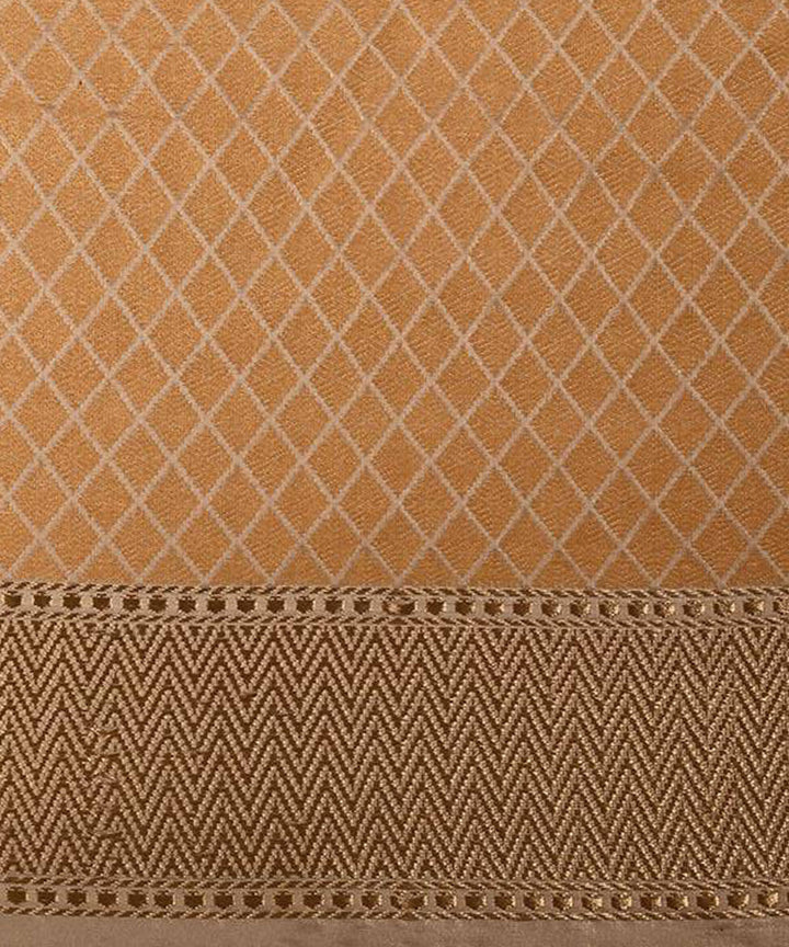 Golden handwoven katan silk pure banarasi saree with pure zari work