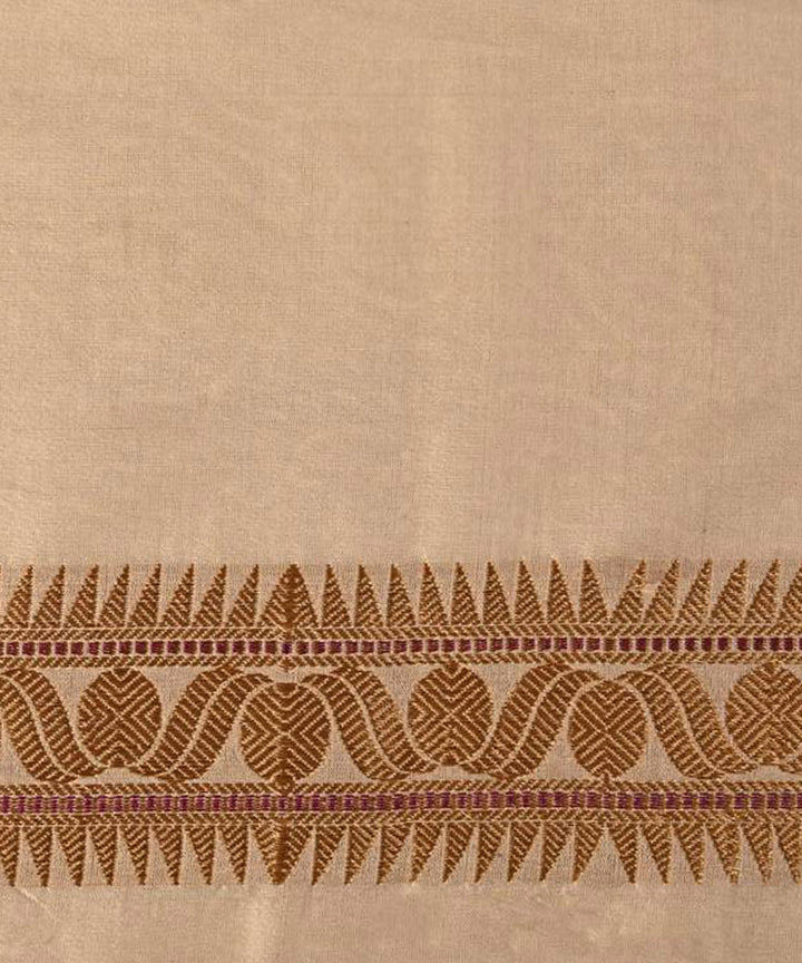 Golden handwoven katan silk pure banarasi saree with pure zari work