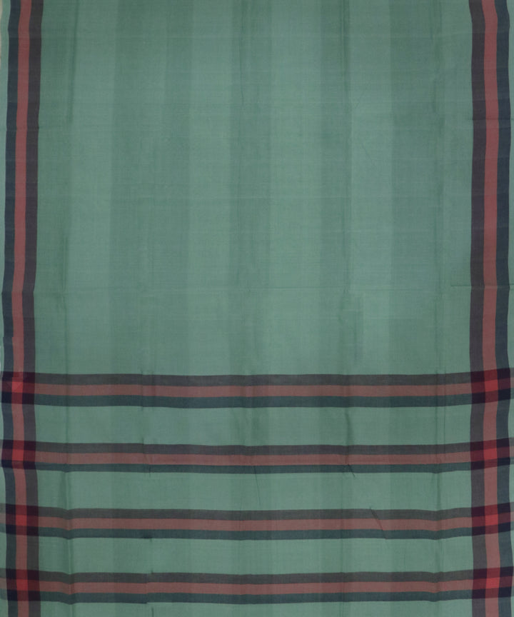 Grey green handwoven cotton rajahmundry saree