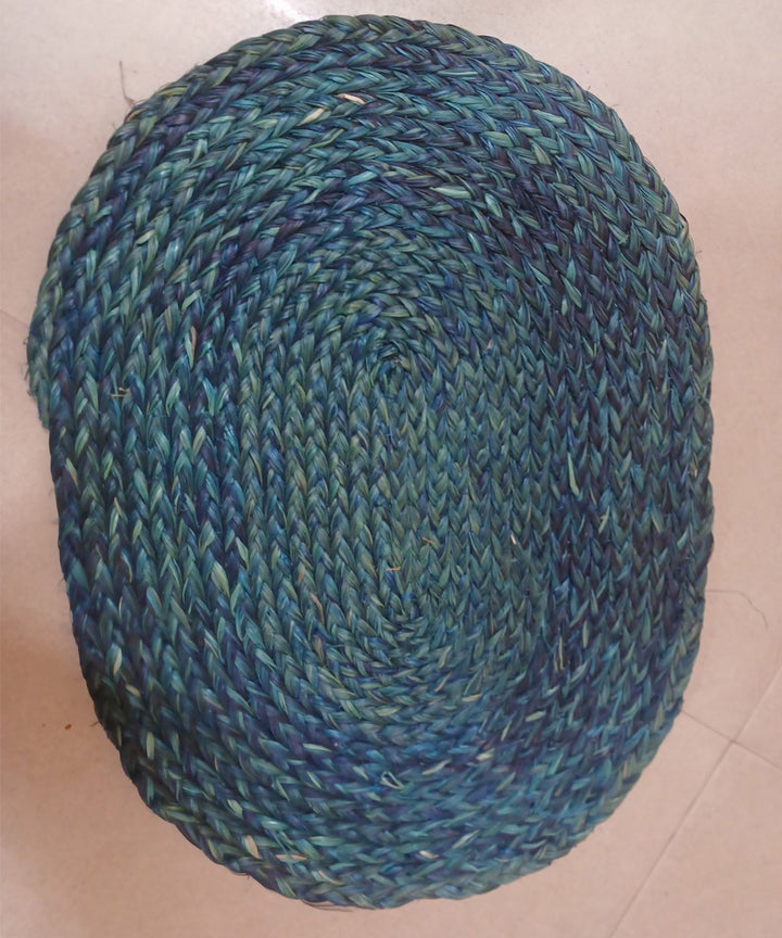 Blue sabai grass floor mat floor mat
