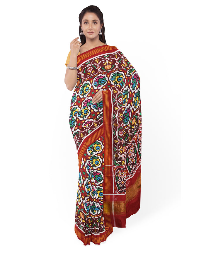 Multicolour silk handloom patola saree