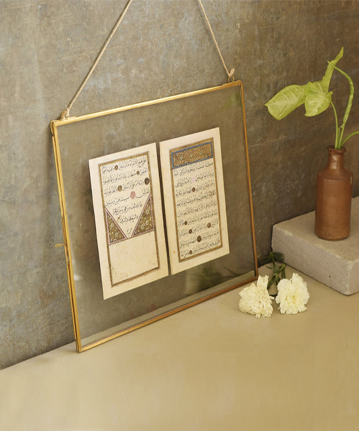 Handmade brass and glass duotone photoframe