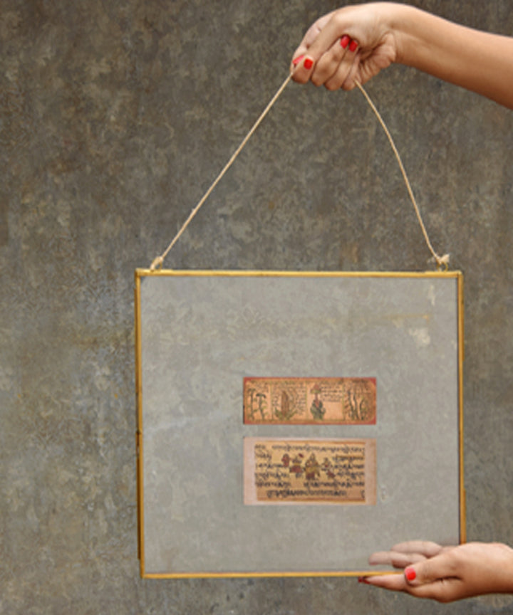 Handmade brass and glass duotone photoframe