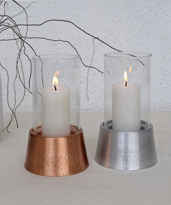 Handmade birch hurricane lamp