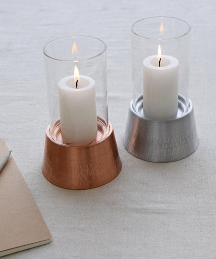 Handmade birch hurricane lamp