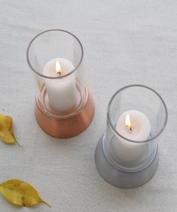 Handmade birch hurricane lamp