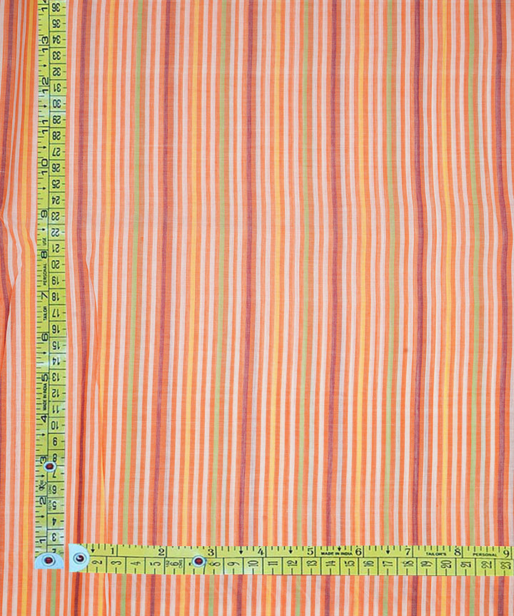 0.8m Multi colour handwoven stripe cotton mangalagiri fabric