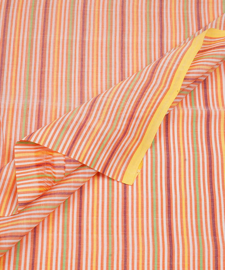 0.8m Multi colour handwoven stripe cotton mangalagiri fabric