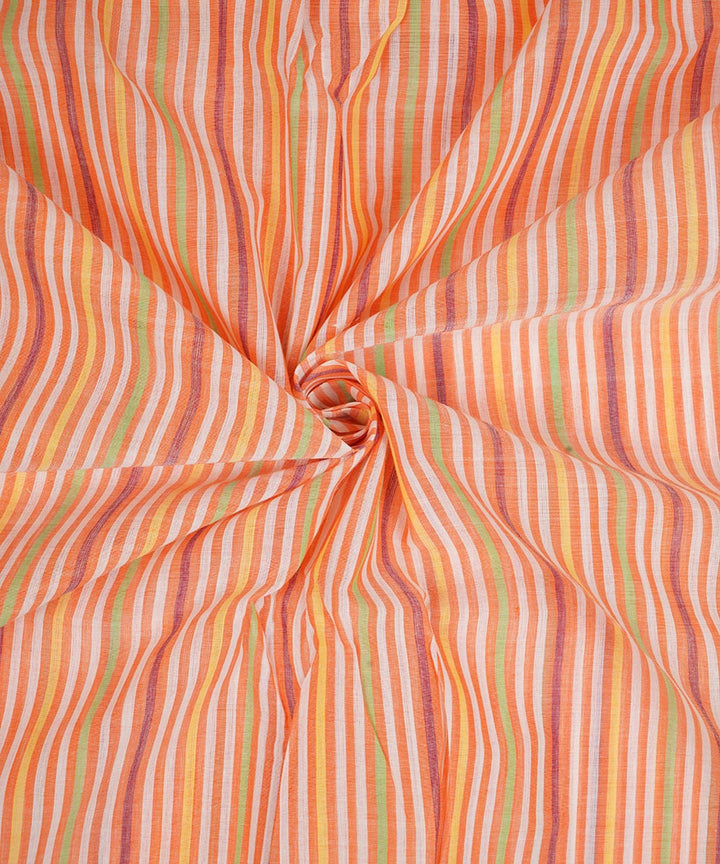 0.8m Multi colour handwoven stripe cotton mangalagiri fabric