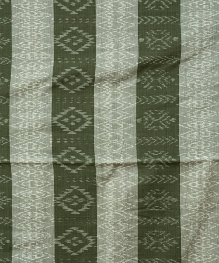 Artichoke camouflage green cotton handloom ikat nuapatna saree