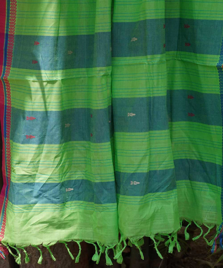 Light Green Cotton Handloom mangalagiri saree