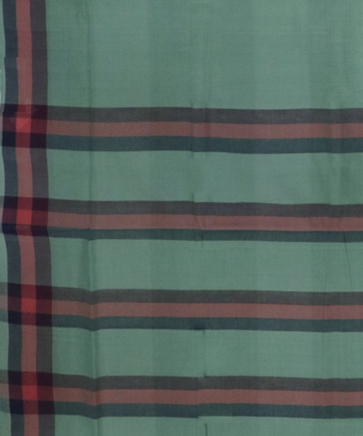 Grey green handwoven cotton rajahmundry saree
