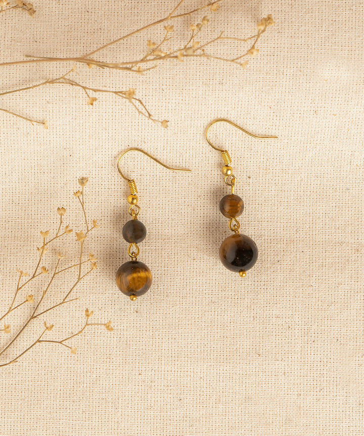 handcrafted tiger eye drops earrings