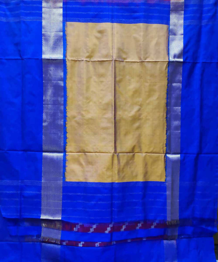 Rose pink blue handloom silk pochampally ikat saree