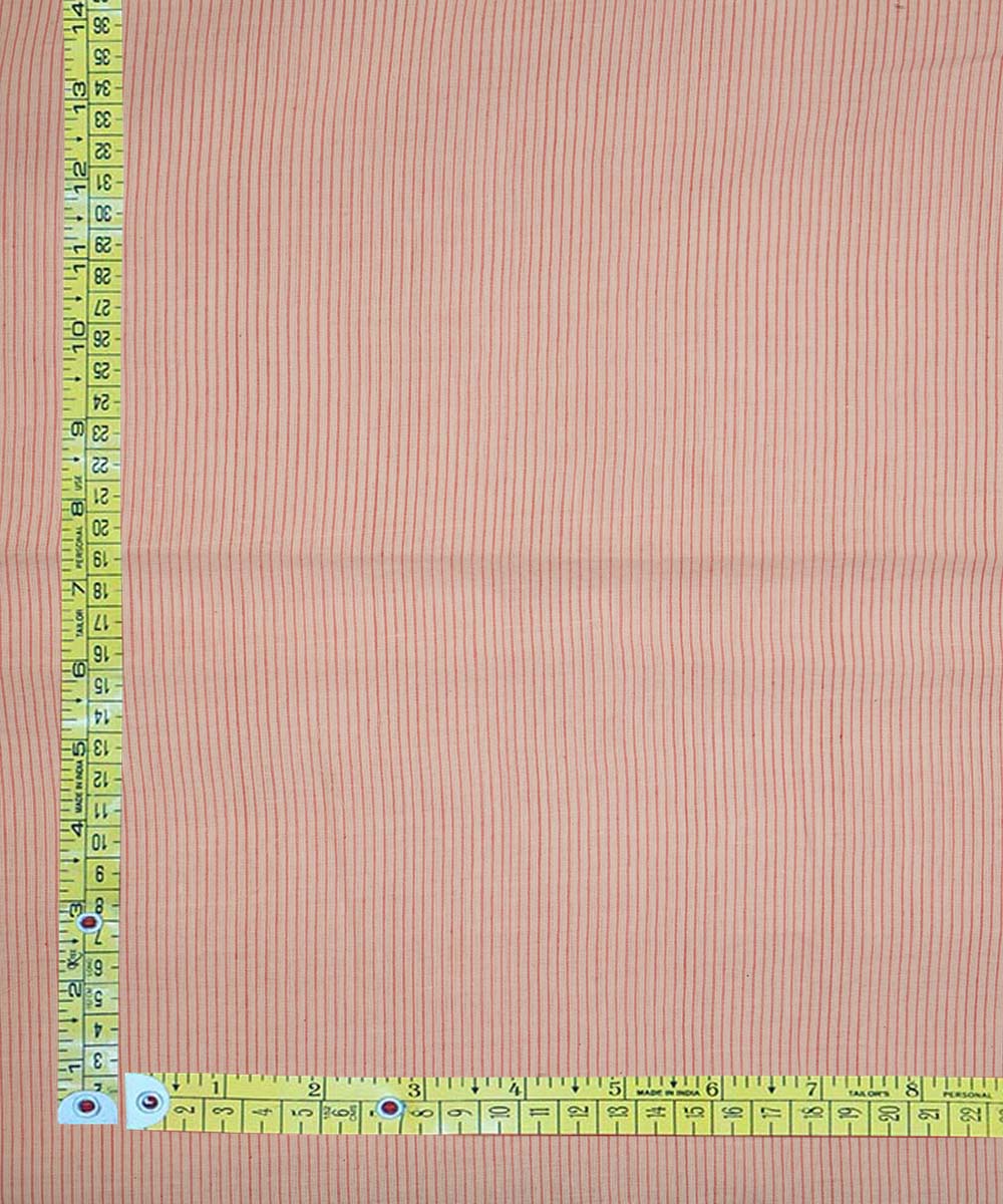 1.6m White pink stripes handspun handwoven bengal cotton fabric