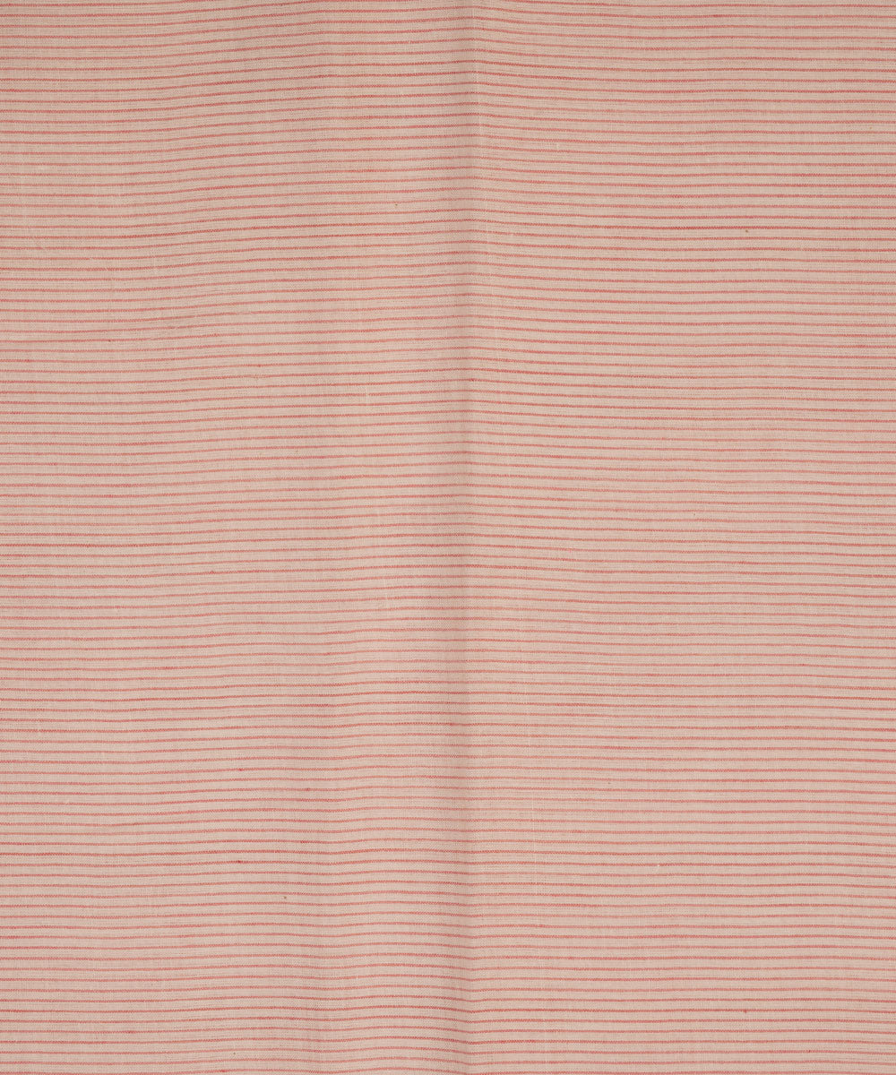 1.6m White pink stripes handspun handwoven bengal cotton fabric