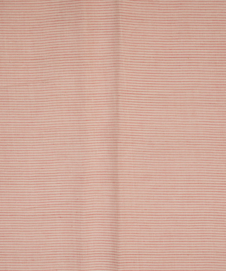 1.6m White pink stripes handspun handwoven bengal cotton fabric